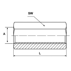 Jungiamoji įvorė Vidinis sriegis CLVMUM14