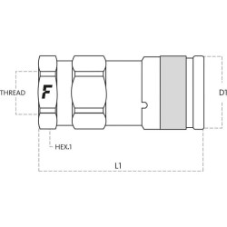 Greito atjungimo jungtis 3/8–1/2" BSP 2FFN3812GASF2V