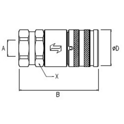 Greito atjungimo jungtis, vidinė 1"-1" BSP FFH161GASF