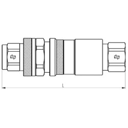 Movinė 1/2-1/2" BSP 3FFV12GASF
