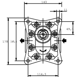Variklis KM 30.51 RO-84E4-LED/ED KM3051R84E4