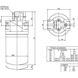 Grįžtamasis filtras 16-P10-T2 1" MSH050BP10