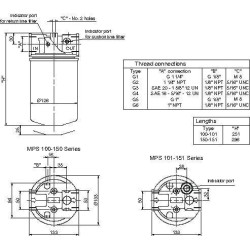 Siurbimo filtras MPS100SP25