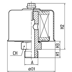 Ventiliacijos filtras 3/8" 10 µm SA036G2L40A
