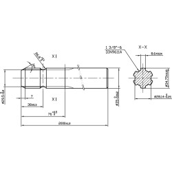 Veleno galas 2000 mm 1-3/8 1 pusės 67352001KR