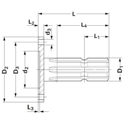 Velenas su flanšu 675011KR