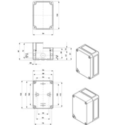 Plastikinis korpusas 130x94x81mm 080CS09138