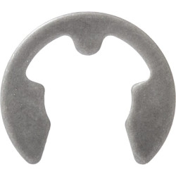 E formos spaustukas, išorinis, 9x1 mm, DIN6799, plienas, Kramp 679908