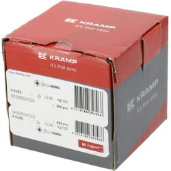 Medsraigtis 4,5x50 mm PZ2 kryžminė galvutė, plienas, Kramp SPS4550P200