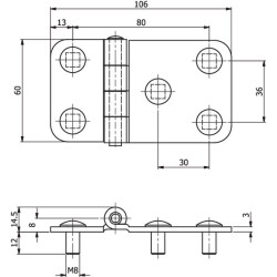 1 tipo plokščias vyris, juodai padengtas HS491872