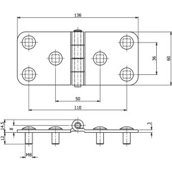 2 tipo plokščias vyris, juodai padengtas HS491873