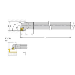 Sukamasis laikiklis, dešinysis 95° S-SCLCR S10HSCLCR06