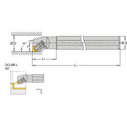 Sukamasis laikiklis, dešinysis 95° S-DCLNR S32SDCLNR12