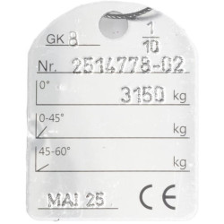 Grandininė pakaba 1 kojos 2 m 10 mm H110SL2TYP1VKKS