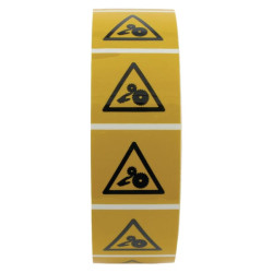 Lipdukas įspėjamasis ženklas mašinų įrangai 25x25mm Brady WB223339