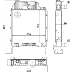 Massey Ferguson 3120 3618628M92N radiatorius