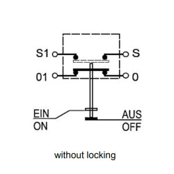 Massey Ferguson 3210F 11245400PN Stūmimo jungiklis, pakėlimas ir nuleidimas, apvalus, geltonas