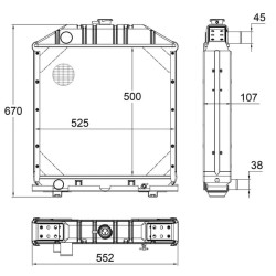 Massey Ferguson 680 5156059KR radiatorius