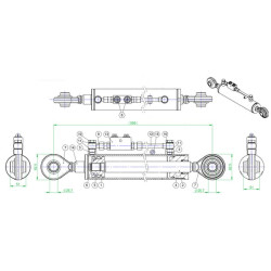Massey Ferguson 3435F TEVNNE357025022 hydr toplink cat 2/2 su prailgintu vožtuvu
