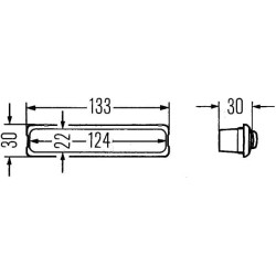Massey Ferguson 5S.125 StageV, Dyna6 (MB040025-) 2JA001357002 Vidinis apšvietimas stačiakampis, 12/24V, skaidrus, spaustukas, 30