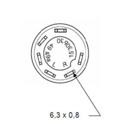 Massey Ferguson 3710 (VKKMF4BWEHC042001-) 11105010PN Stūmoklinis jungiklis, pavojaus žibintai, apvalūs, raudoni