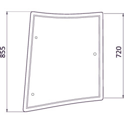 Massey Ferguson 7720 Dyna VT Sn.F029008-9999999 3902130M1N Galinis šoninis langas LH