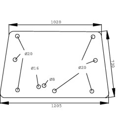 Massey Ferguson 387 itališkas D6620 galinio lango viršus