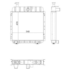 Massey Ferguson 3050 3382797M91N radiatorius