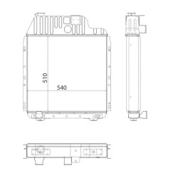 Massey Ferguson 3095 3382795M93N radiatorius