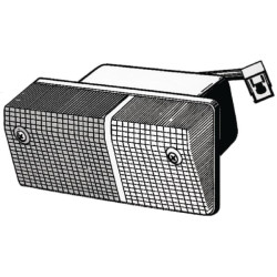 Massey Ferguson 699 03158000 Krypties ir padėties apšvietimas LH Halogeninis, priekis, stačiakampis, 12V, gintaro spalvos/skaidr