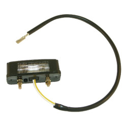 Massey Ferguson 383 02911000 Valstybinio numerio ženklo apšvietimas stačiakampis, juodas, užsukamas, 2 kontaktų, Cobo