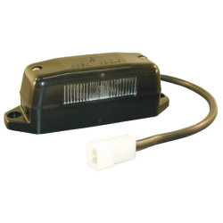 Massey Ferguson 384 02549000 Valstybinio numerio ženklo šviesa stačiakampė, juoda, varžtas ant AMP kištuko, Cobo