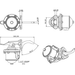 Massey Ferguson 1200 2641A064KR Kuro siurblys Perkins