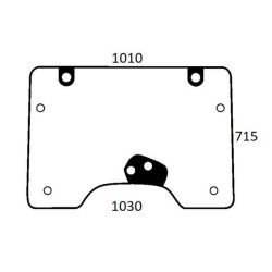 Massey Ferguson 2415 001422910N viršutinis priekinis stiklas