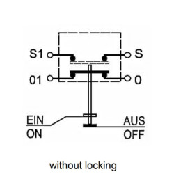 Massey Ferguson 2440 11245170PN Stūmimo jungiklis, pakėlimas ir nuleidimas, apvalus, žalias