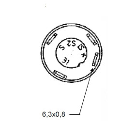 Massey Ferguson 2625 EL514101 Stūmoklinis jungiklis, žibintai, apvalūs, geltoni