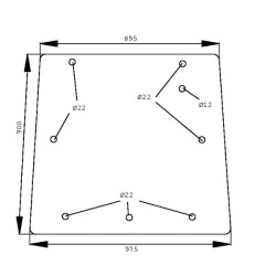 Massey Ferguson 3630 D6918 galinio lango viršutinė dalis