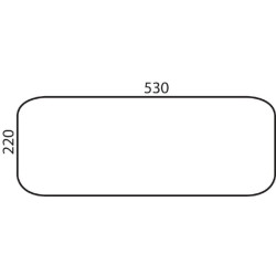 Massey Ferguson 3630 D6921 Galinis stiklas žemesnis