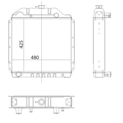 Massey Ferguson 3640 VA205546N radiatorius