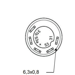 Massey Ferguson 3645 11140100PN Stumdomas jungiklis, Valytuvai, apvalūs, geltoni