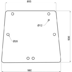 Massey Ferguson 3655 D6918A galinio lango viršutinė dalis