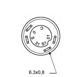Massey Ferguson 3655 11245170PN Stūmimo jungiklis, pakėlimas ir nuleidimas, apvalus, žalias