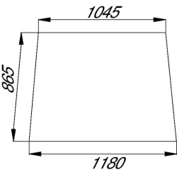 Massey Ferguson 3680 3582160M2N priekinis stiklas