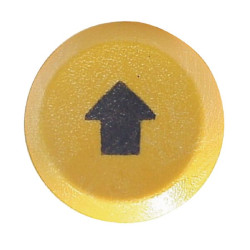 Massey Ferguson 3680 11245400PN Stūmimo jungiklis, pakėlimas ir nuleidimas, apvalus, geltonas