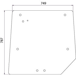 Massey Ferguson 4315 3821484M1N Galinis stiklas