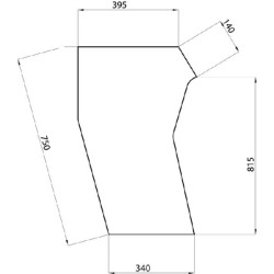Massey Ferguson 4315 D6939 Apatinis priekinis stiklas