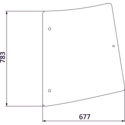 Massey Ferguson 4315 D6940 Galinis šoninis stiklas