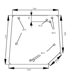 Massey Ferguson 4315 D6942T galinio lango viršutinė dalis