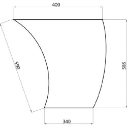Massey Ferguson 4335 D6936 Priekinio stiklo apatinis kairysis aukštis