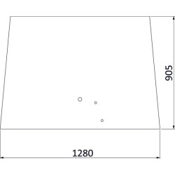 Massey Ferguson 5410 3777602M2N Viršutinis priekinis stiklas